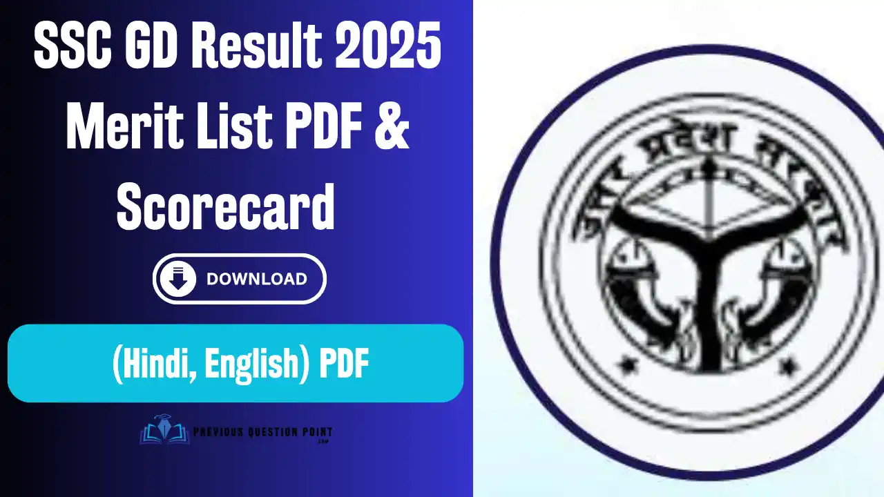 SSC GD Result 2025: Merit List PDF & Scorecard Download Link @ssc.gov.in